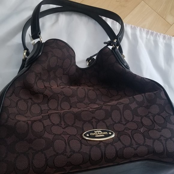 COACH Edie Shoulder Bag In Signature Jacquard - Picture 2 of 14